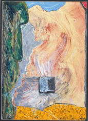 Bourrasque, 2023, technique mixte et collage sur carton, 50x70